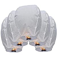 10-20 farolillos voladores chinos del cielo (10 unidades blancas)